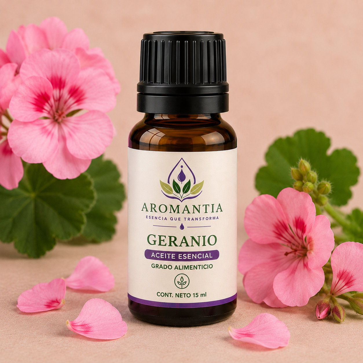 Aceite Esencial Geranio Grado Alimenticio